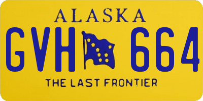 AK license plate GVH664