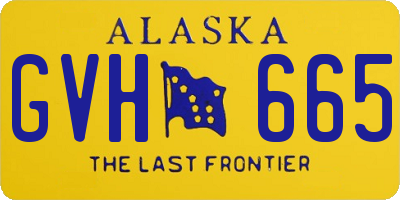 AK license plate GVH665