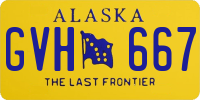 AK license plate GVH667