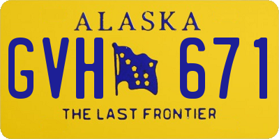 AK license plate GVH671