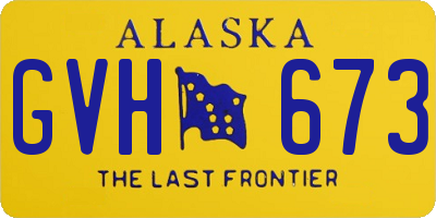 AK license plate GVH673