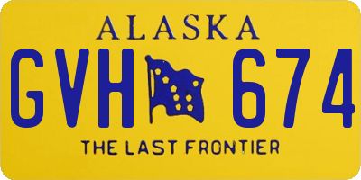 AK license plate GVH674