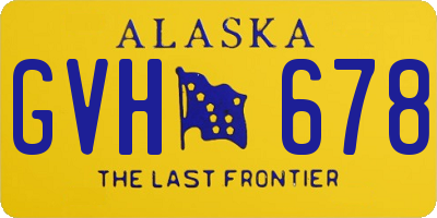 AK license plate GVH678