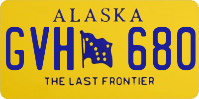 AK license plate GVH680