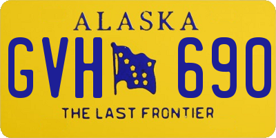 AK license plate GVH690