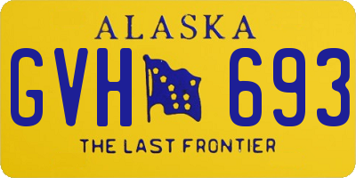 AK license plate GVH693