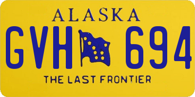 AK license plate GVH694