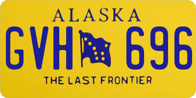 AK license plate GVH696