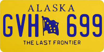 AK license plate GVH699