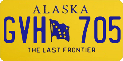 AK license plate GVH705