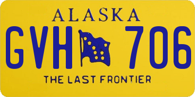 AK license plate GVH706