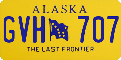 AK license plate GVH707