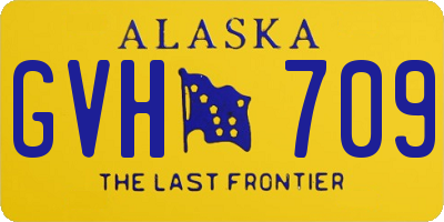 AK license plate GVH709