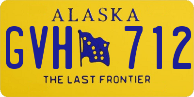 AK license plate GVH712