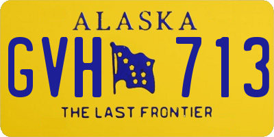 AK license plate GVH713