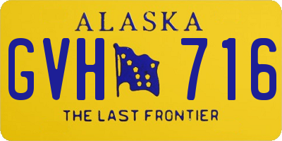 AK license plate GVH716