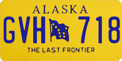 AK license plate GVH718