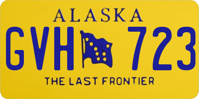 AK license plate GVH723