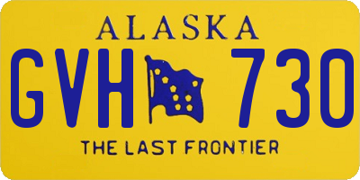 AK license plate GVH730