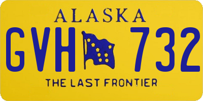 AK license plate GVH732