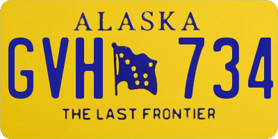 AK license plate GVH734