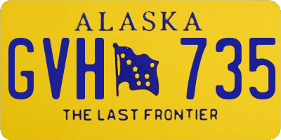 AK license plate GVH735