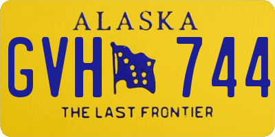 AK license plate GVH744