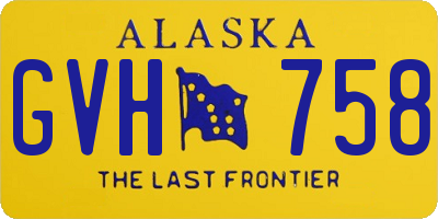 AK license plate GVH758