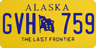 AK license plate GVH759