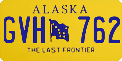 AK license plate GVH762