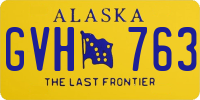 AK license plate GVH763