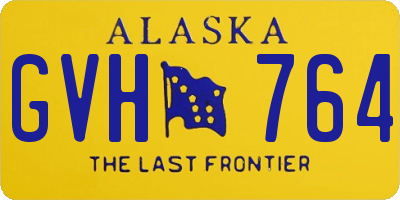 AK license plate GVH764