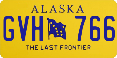 AK license plate GVH766