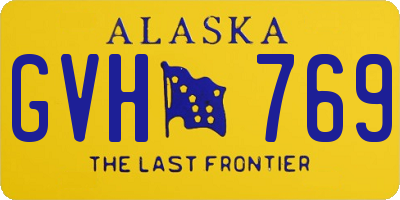 AK license plate GVH769