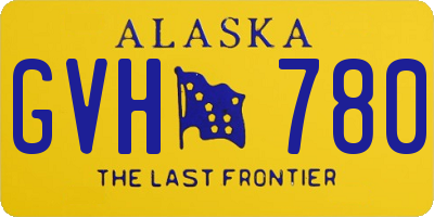 AK license plate GVH780