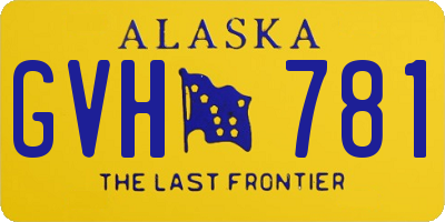 AK license plate GVH781