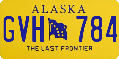 AK license plate GVH784