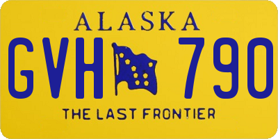 AK license plate GVH790