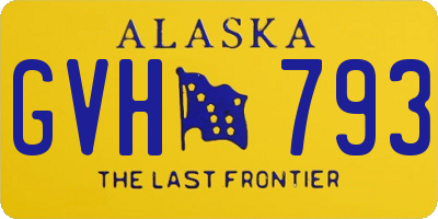 AK license plate GVH793