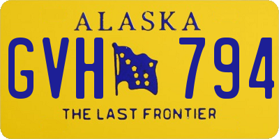 AK license plate GVH794