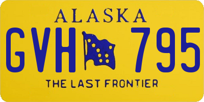 AK license plate GVH795