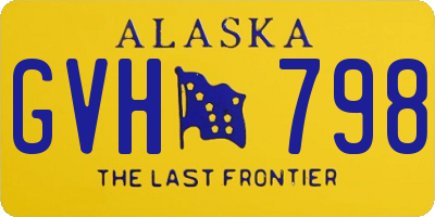 AK license plate GVH798