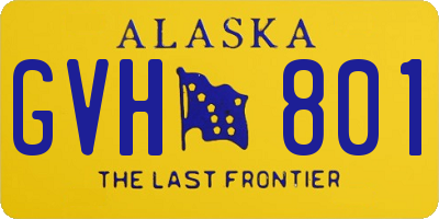 AK license plate GVH801