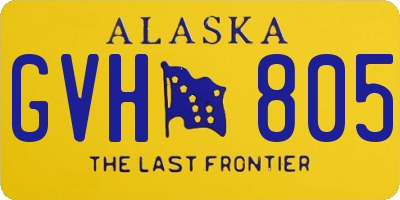 AK license plate GVH805