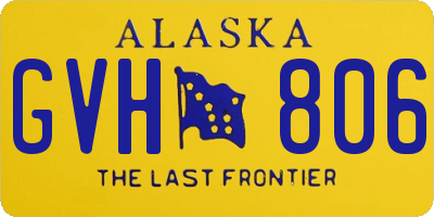 AK license plate GVH806