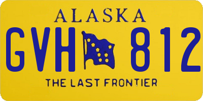 AK license plate GVH812