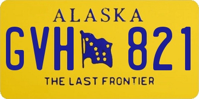 AK license plate GVH821