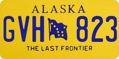 AK license plate GVH823