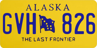 AK license plate GVH826