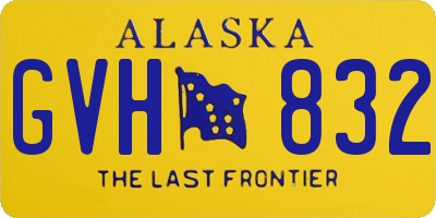 AK license plate GVH832